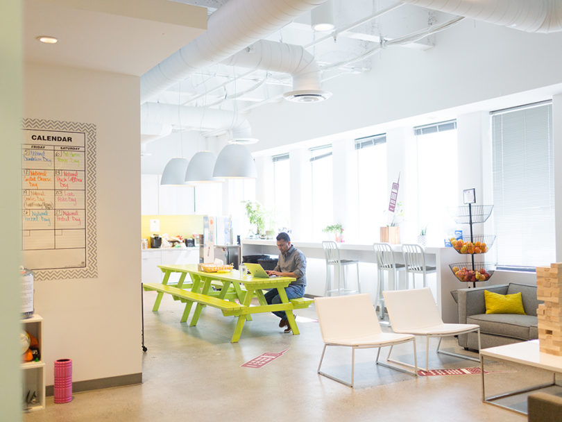 The Hallmark Labs kitchen area