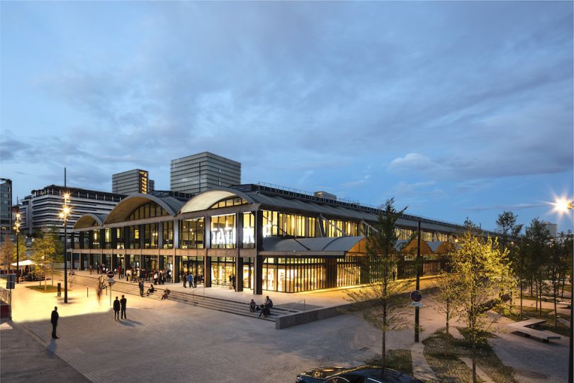 The exterior of Station F in Paris