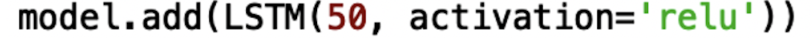 A line of Keras code