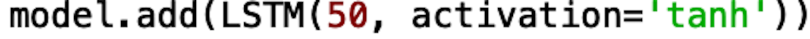 A line of Keras code