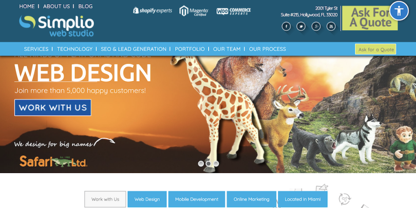 Simplio Web Studio Miami web design company