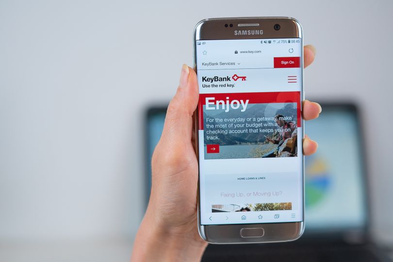The KeyBank mobile banking interface