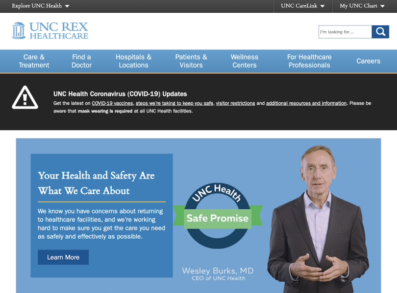 UNC Rex Healthcare companies in Raleigh NC