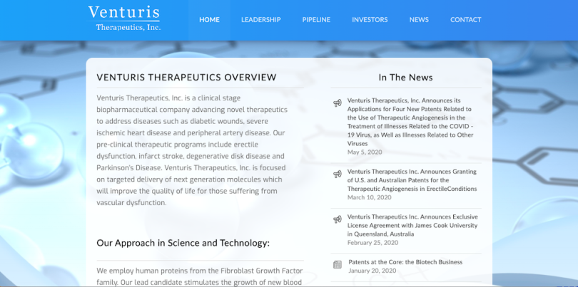 Venturi Therapeutics biotech companies in Dallas