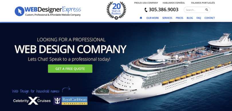 Web Designer Express Miami web design company