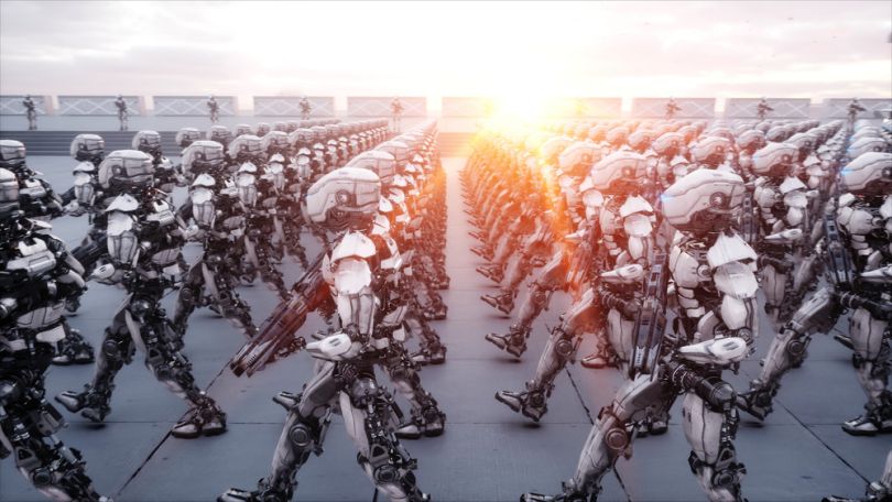 robots de guerra del futuro de inteligencia artificial