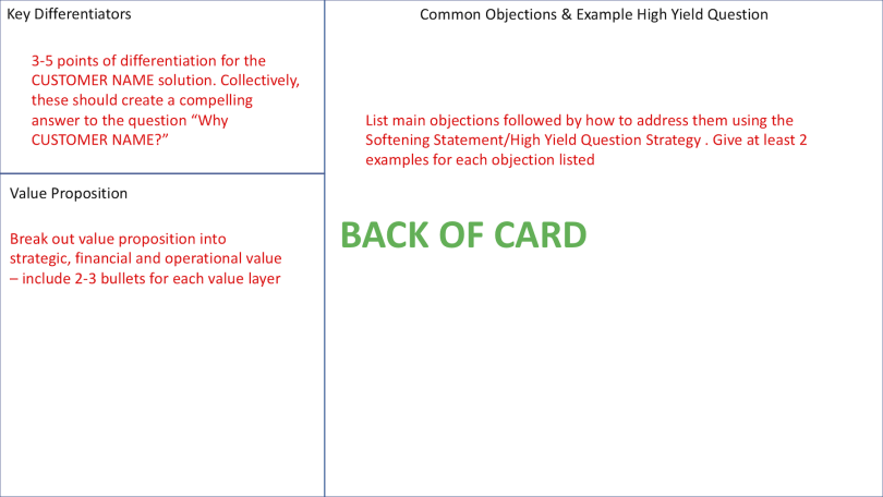 back sales battle cards