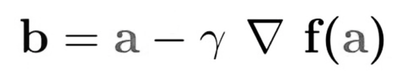 ecuación de descenso de gradiente
