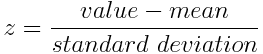 z-score standard deviation