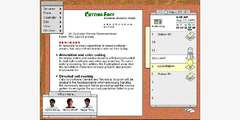 A screenshot of the Pink Operating System.