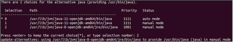 A Java installation window