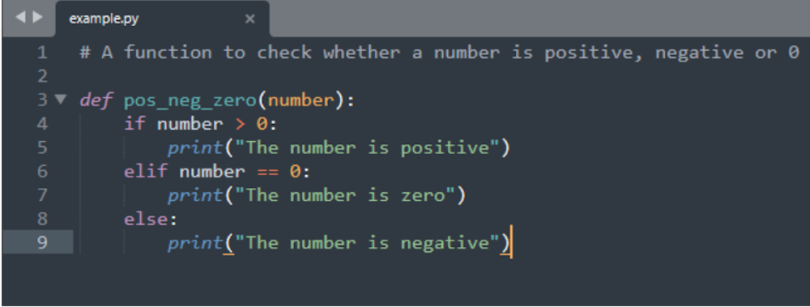 A snippet of Python code with syntax highlighting