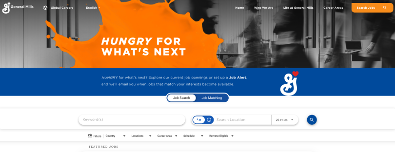Recruiting - General Mills careers page.