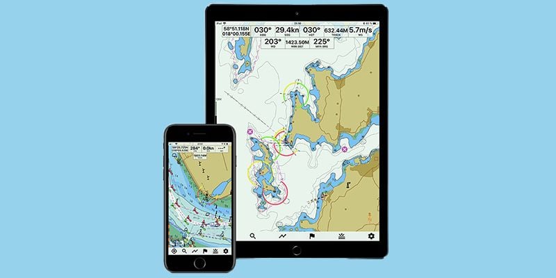 A screenshot of the Seapilot GPS App.