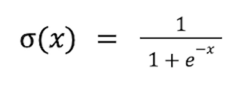 Sigmoid activation function equation