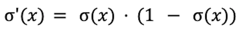 Sigmoid activation function derivative