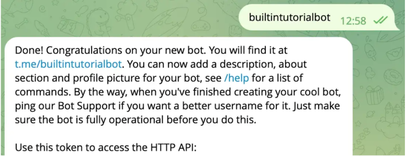 Captura de pantalla de la aplicación Telegram