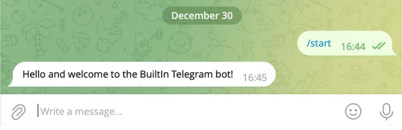 Captura de pantalla de la aplicación Telegram