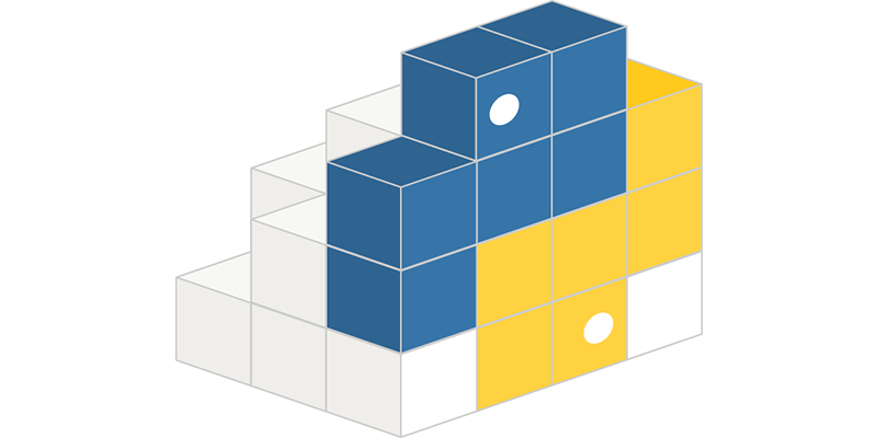 The Theano logo depicted as a stack of cubes.