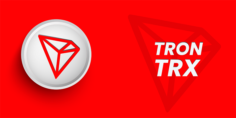 The Tron cryptocurrency logo.