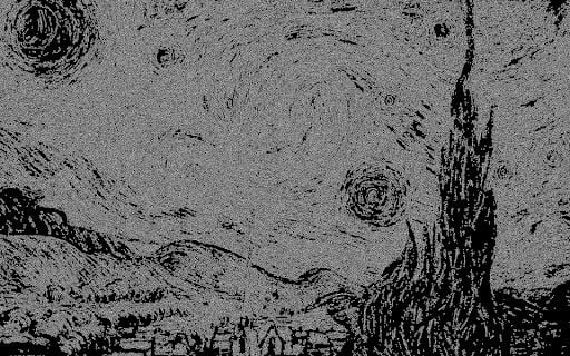 Vincent van Gogh’s The Starry Night with Canny edge detection