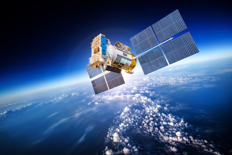 A satellite in orbit is pictured.