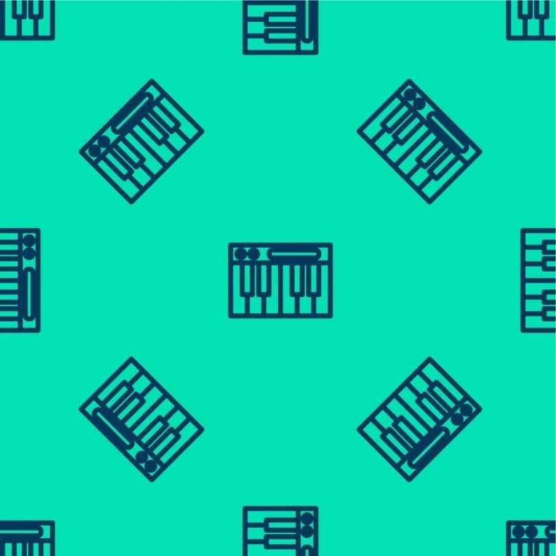 green piano image