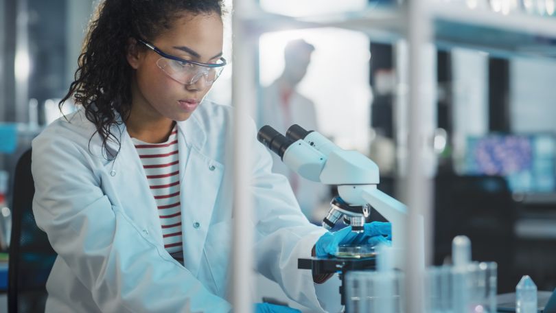 woman working in lab