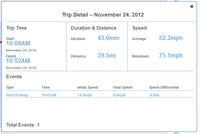 Single Trip Details