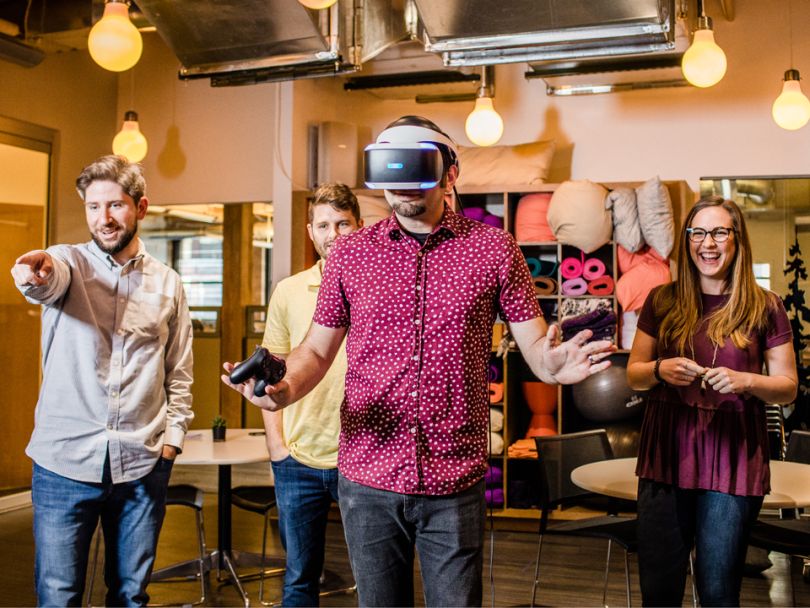 SPINS office game room Chicago