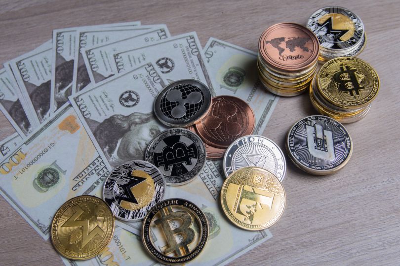 An image depicting physical stablecoins is shown.
