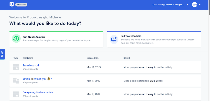 usertesting ux applications examples