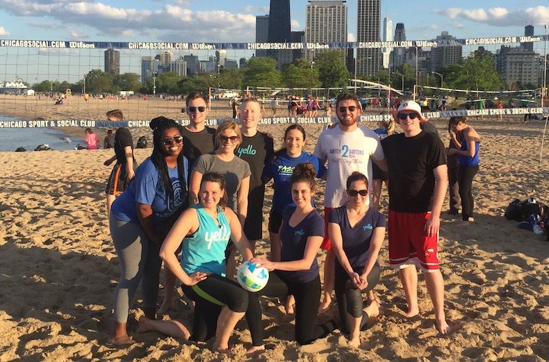 yello chicago technology company volleyball team