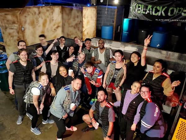 A group of Young Alfred employees at a team outing.