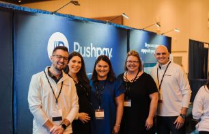 Pushpay team at an event. 