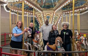 Employees of Level Access on carousel