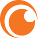 Crunchyroll logo in orange.