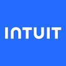 Intuit logo on blue background