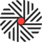 RingStone logo – circular black and white geometric design with a red center dot