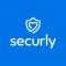 Securly logo featuring a blue background with a white shield and heart design above the company name.